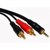 3.5mm Stereo Jack Male TO 2 RCA Male Gold 5m 